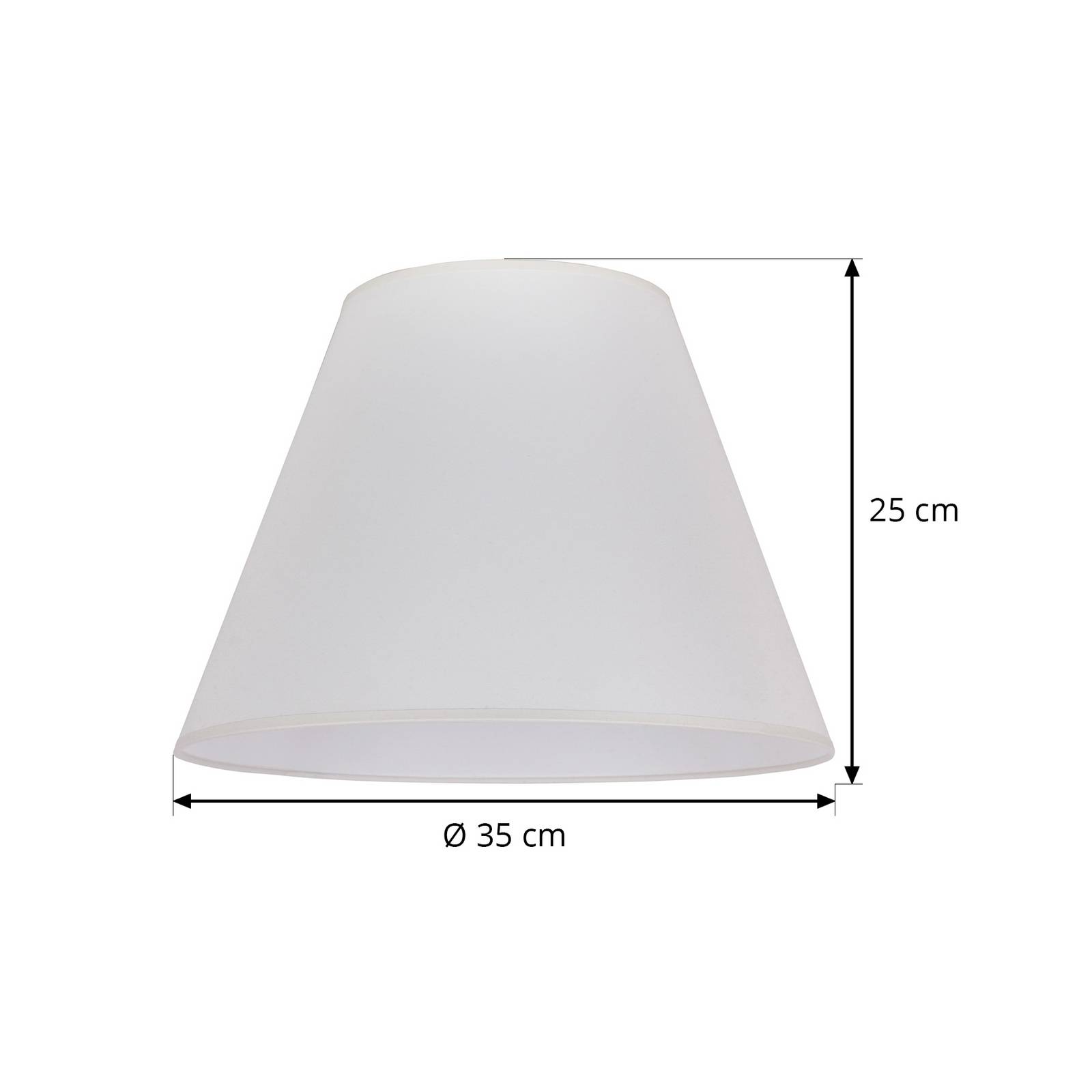 Klosz Sofia, wysokość 25 cm, ecru/biały