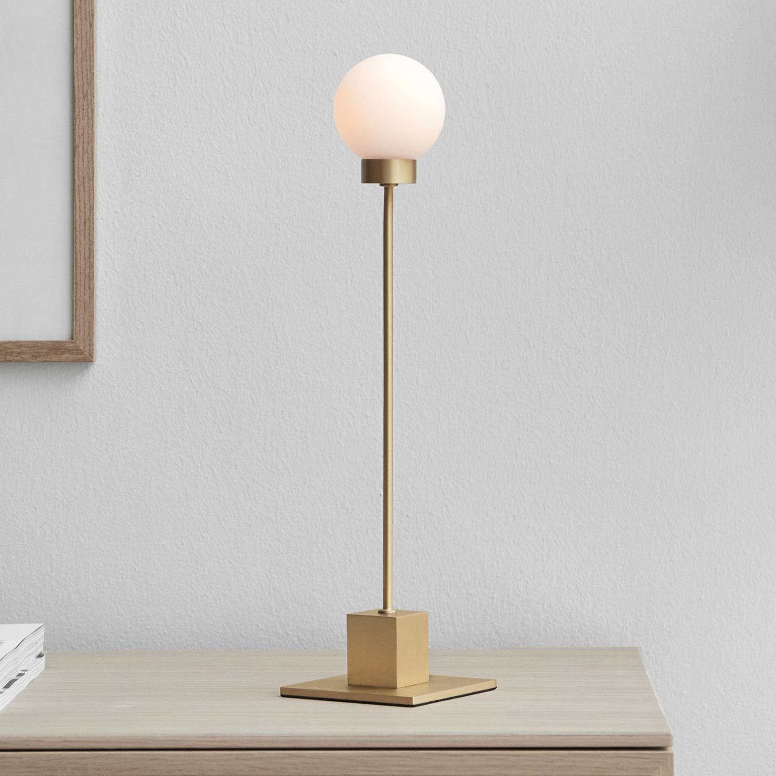 Northern Snowball table lamp, brass
