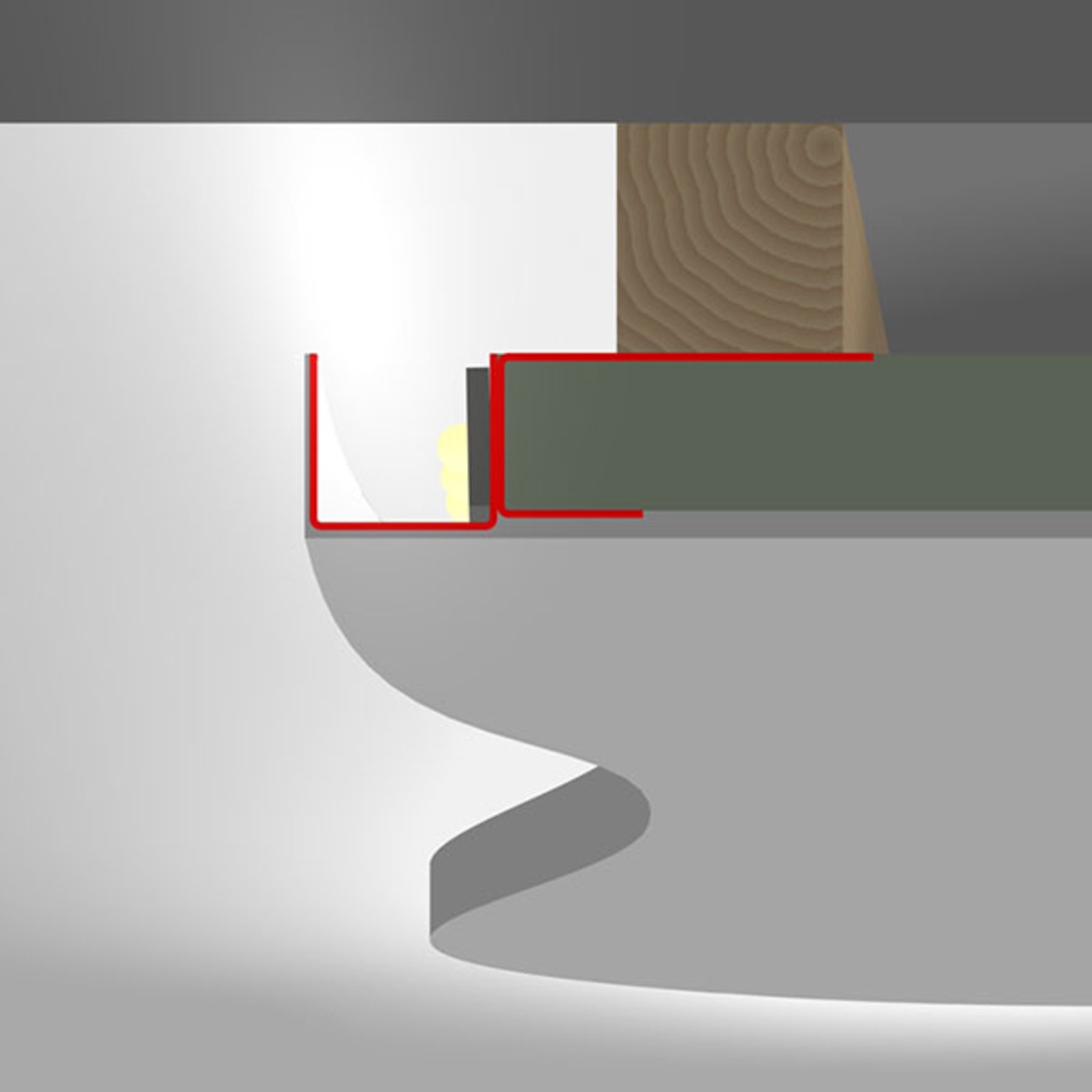 DSL Flex profil suchú montáž spodnú konštrukciu