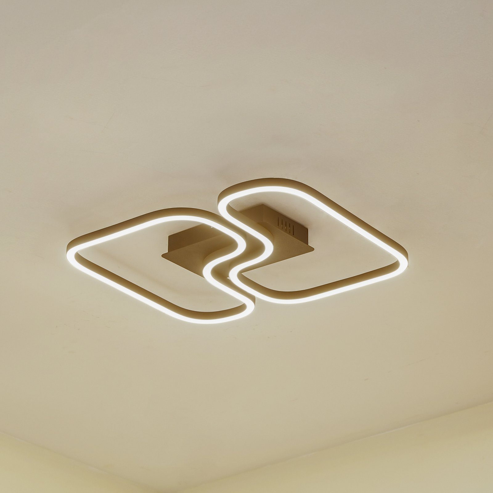 Amiya LED Plafonnier 476mm Noir - Lucande