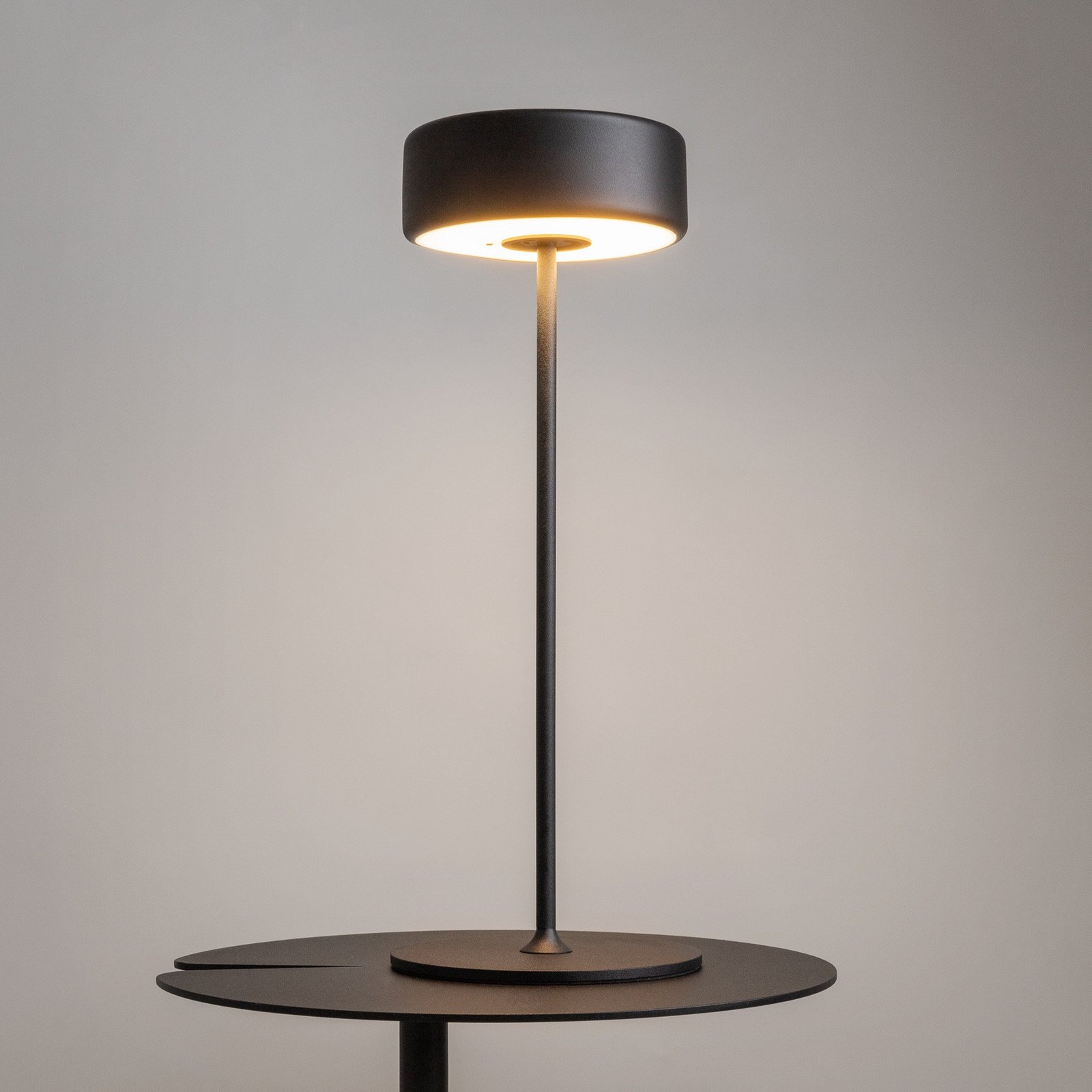 Maytoni Lampă de masă LED reîncărcabilă AI Collaboration aluminiu negru - Camera de zi / sufragerie - modern