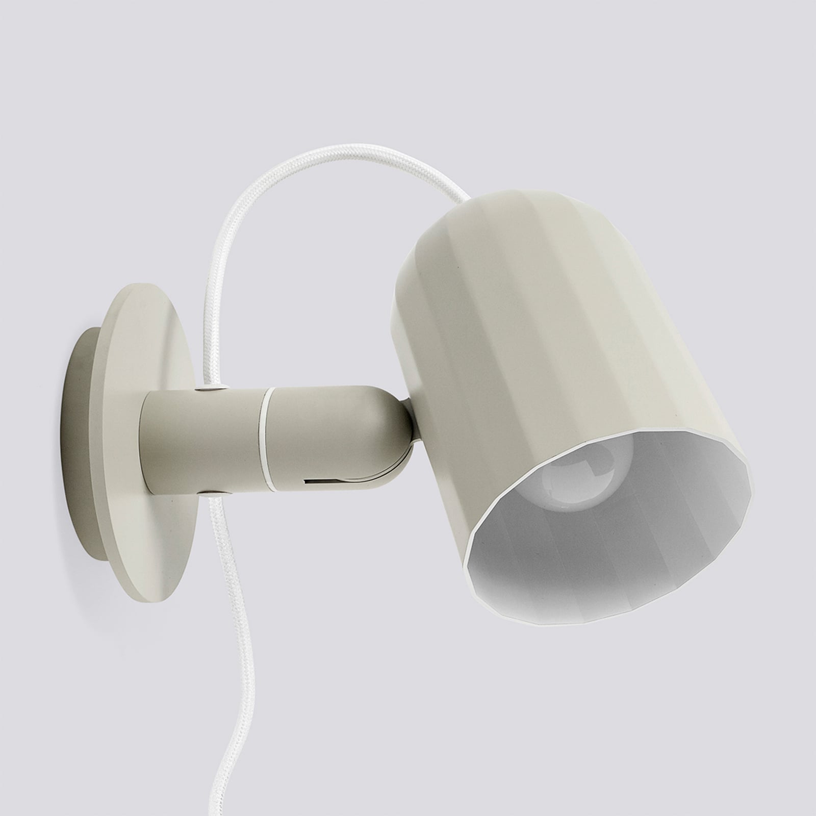 HAY Noc wall light, beige, UK plug, aluminium, adjustable HAY Noc wall light, beige, UK plug, aluminium, adjustable