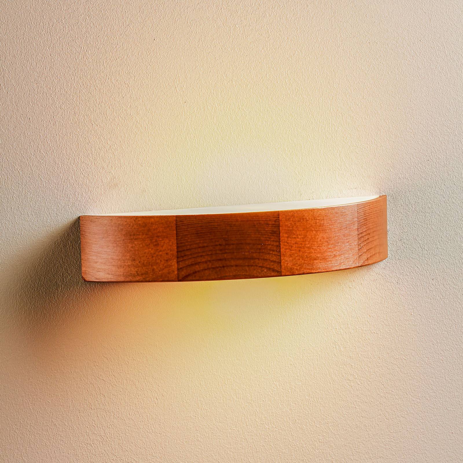 Lamkur Nástěnné světlo Kerio, šířka 40,5 cm, borovice
