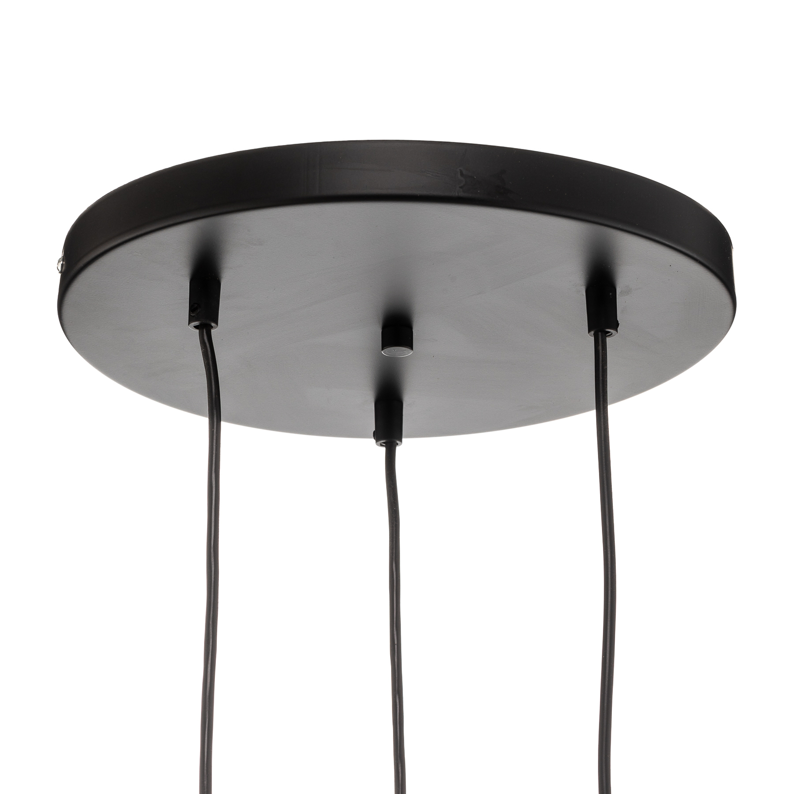 Sfera hanging light 3-bulb glass/black metal