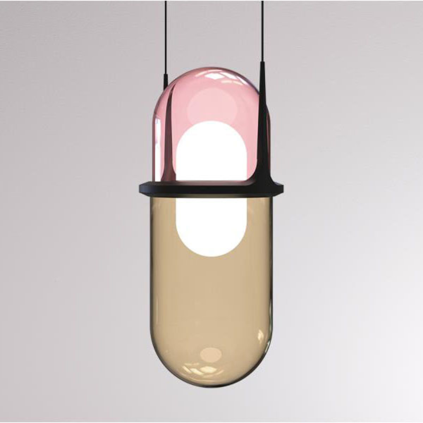 Suspension LED Pille en verre