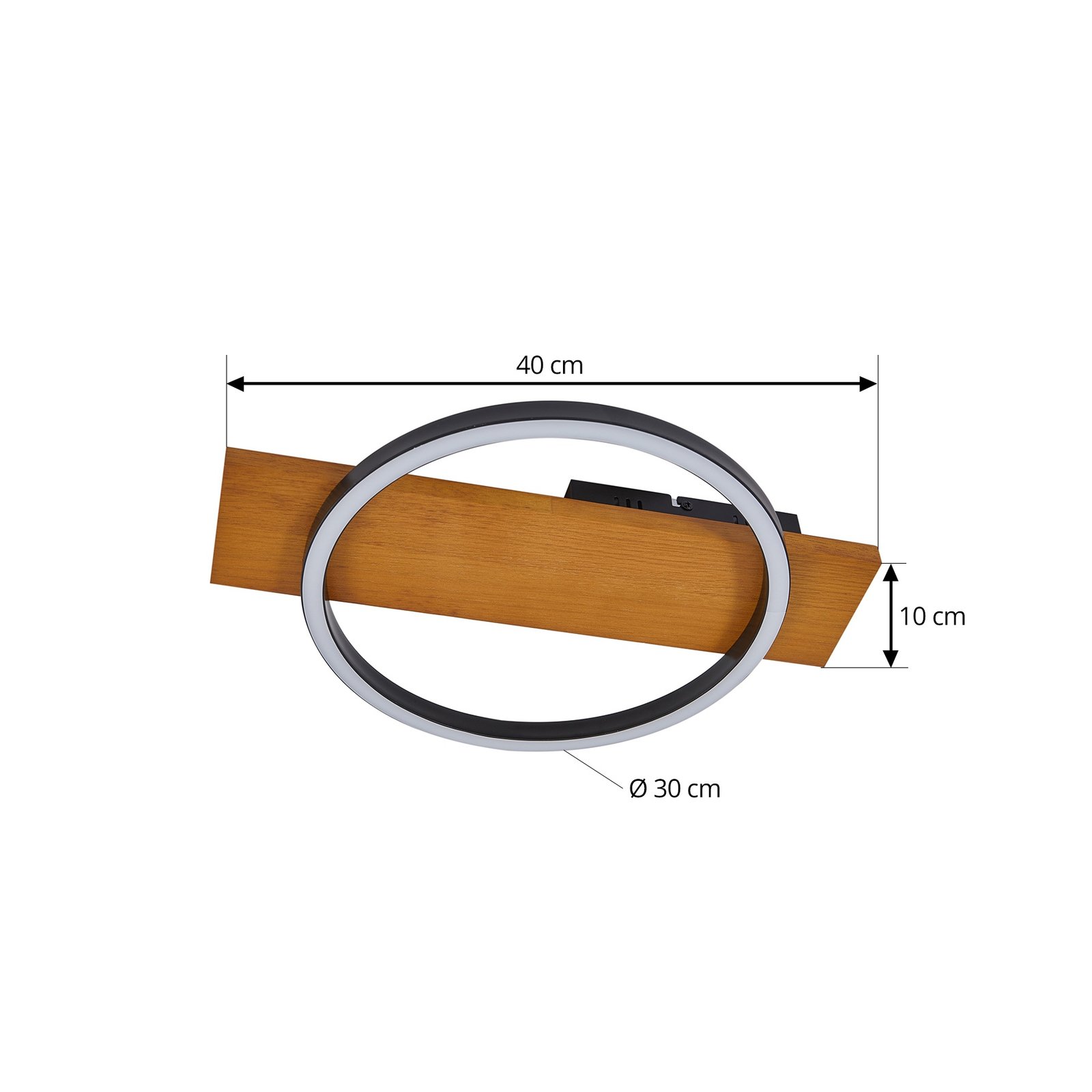 Galad LED Ceiling Lamp Wood - Lindby