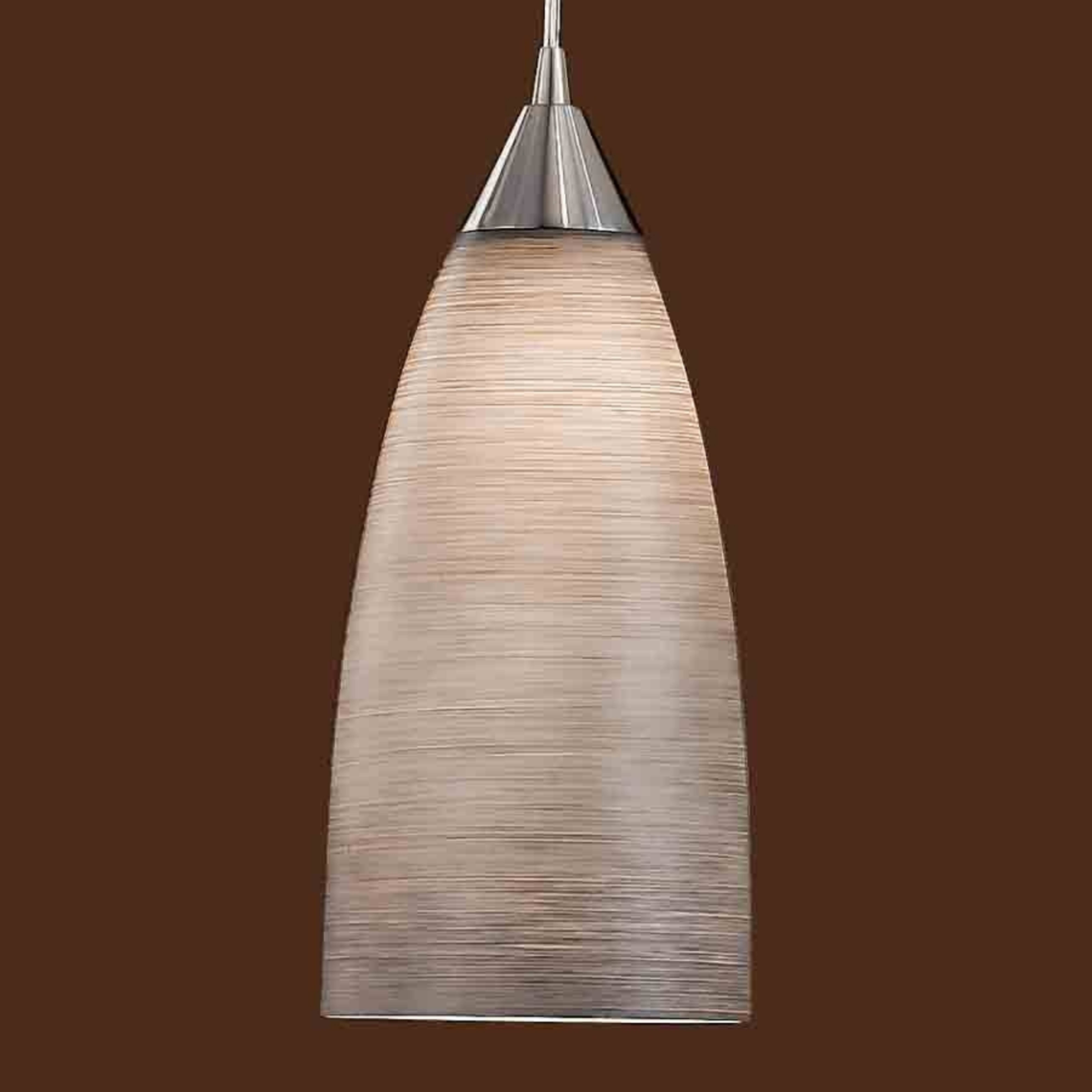Lámpara colgante Madina de vidrio, Ø 15 cm, marrón