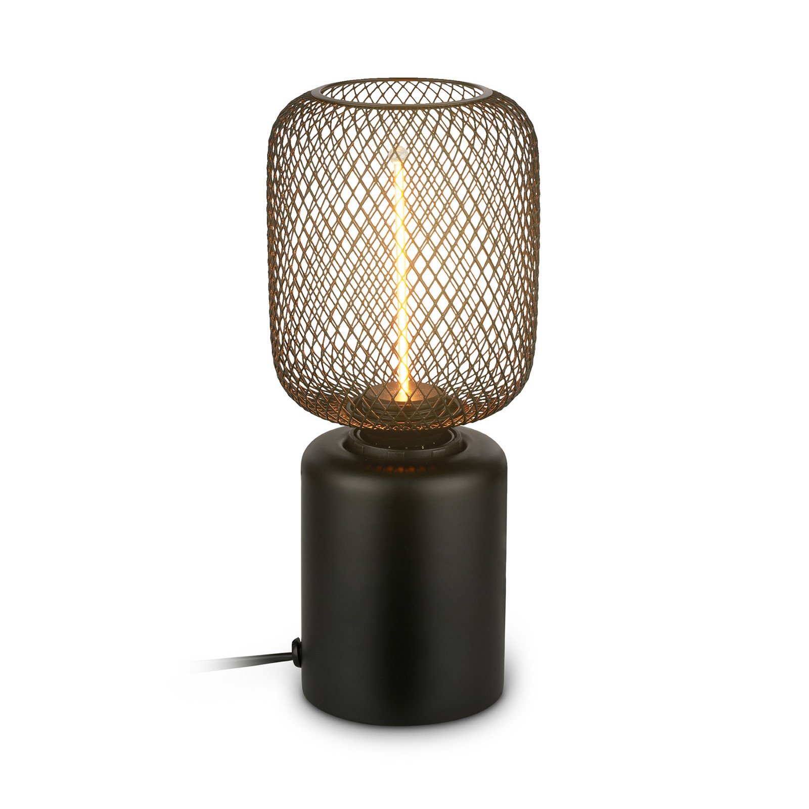 Briloner Lampa de masă Rist negru înălțime 22 cm metal - Camera de zi / sufragerie - Modern