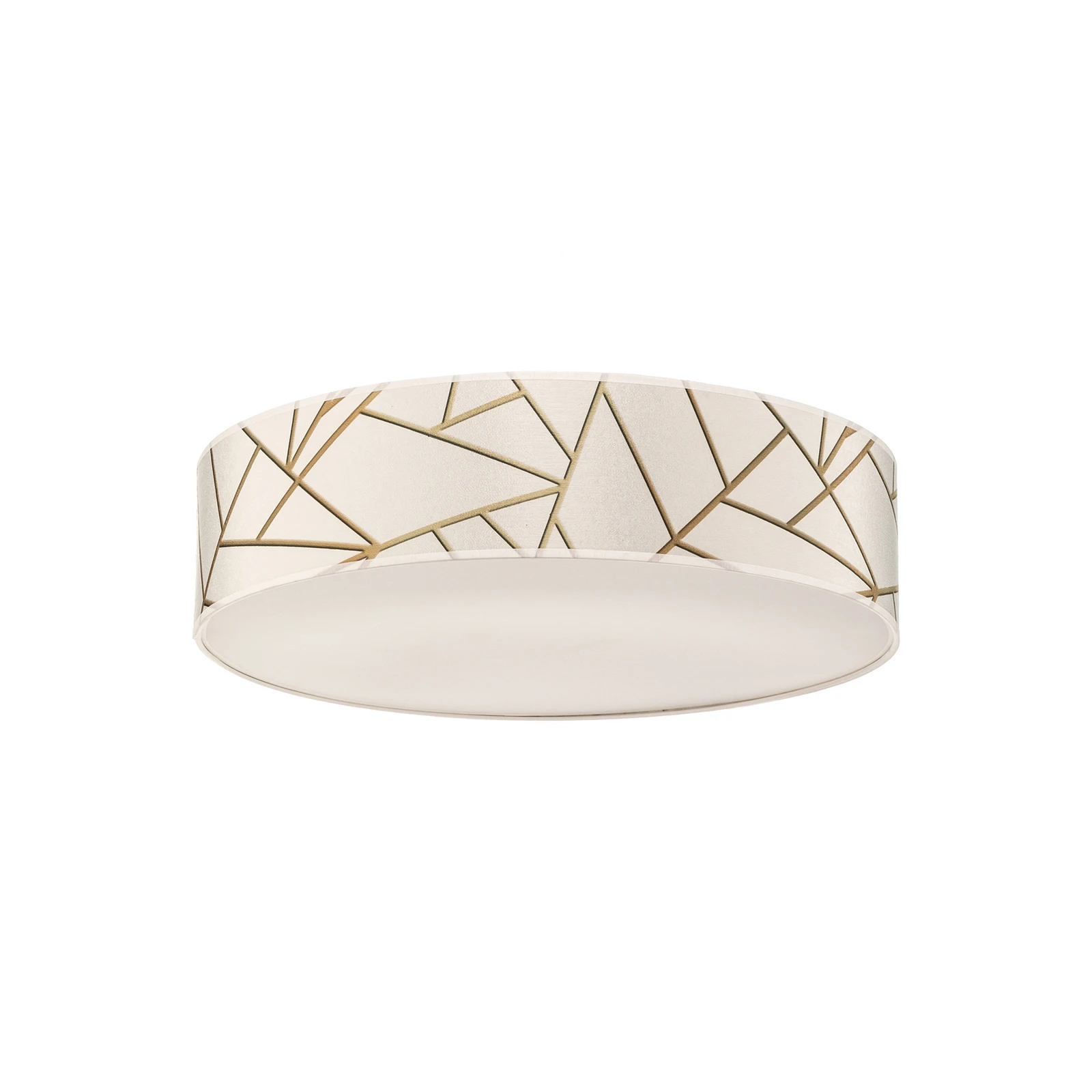 Zulu ceiling light, white/gold, round