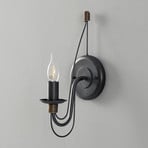 Wandlampe Filo, blauschwarz, Metall, 34 cm hoch, E14