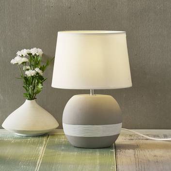 Creto table lamp with white fabric lampshade