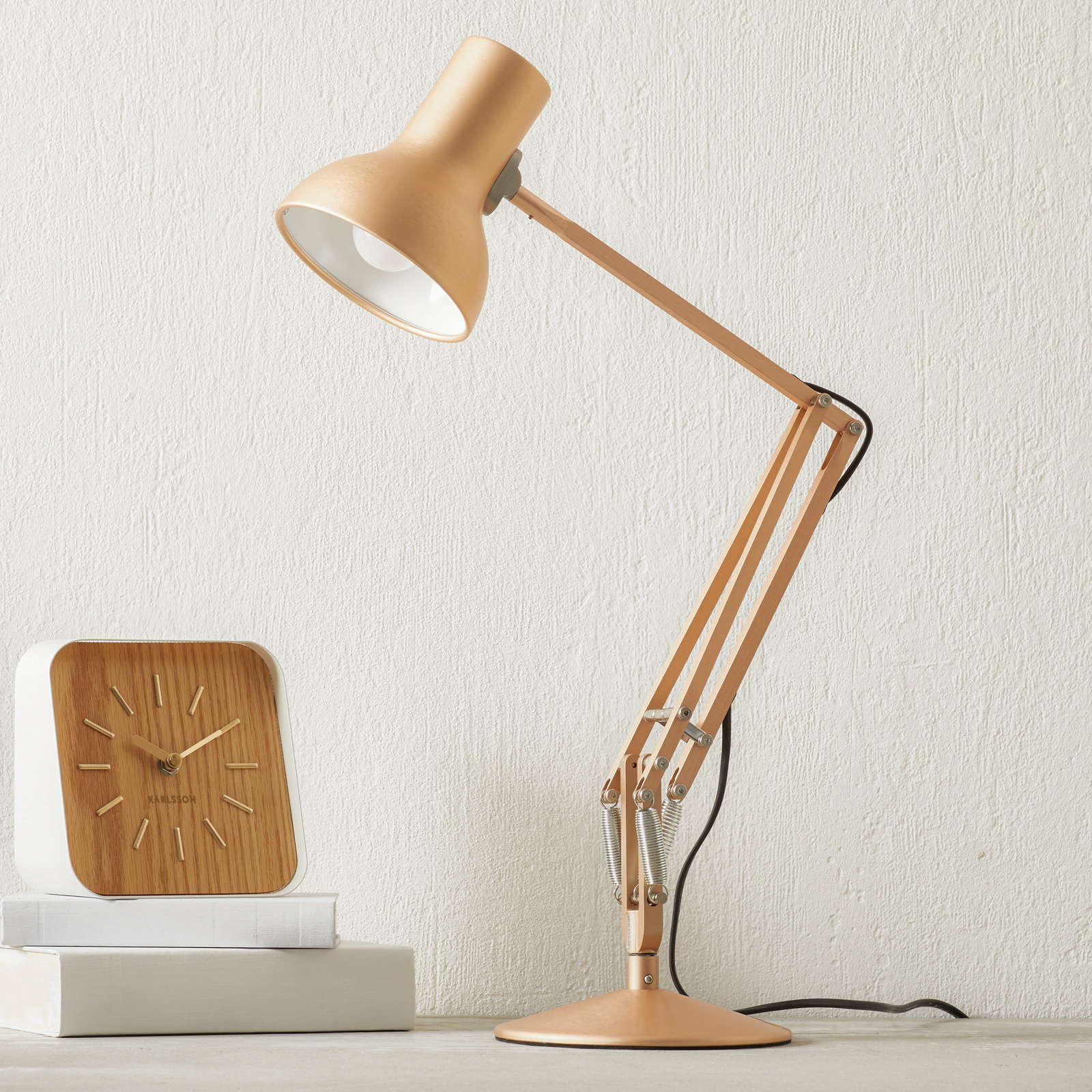 Anglepoise Type 75 Mini Metallic table lamp gold, for Workroom / Office, iron, aluminium, E27, 6 W, energy efficiency: A+, H: 50 cm