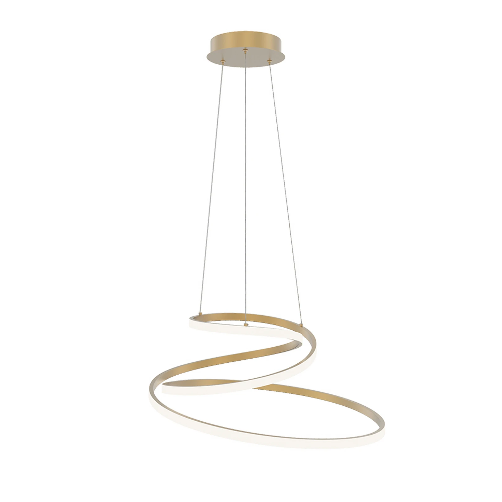 Závěsné světlo LED COASTER, zlatá, Ø 60 cm, kov, CCT
