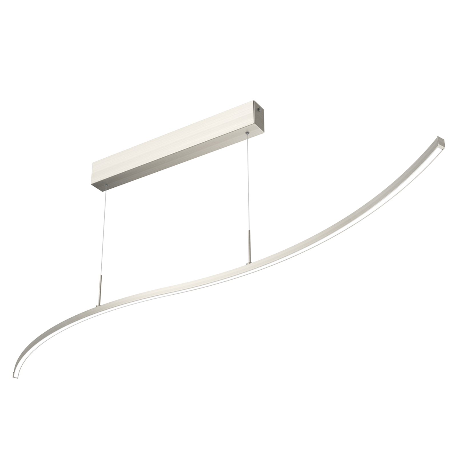 Evotec Swing - LED hanging lamp with one profile, for Living / Dining Room, aluminium, plastic, 21 W, energy efficiency: A+, L: 145 cm, W: 1.5 cm
