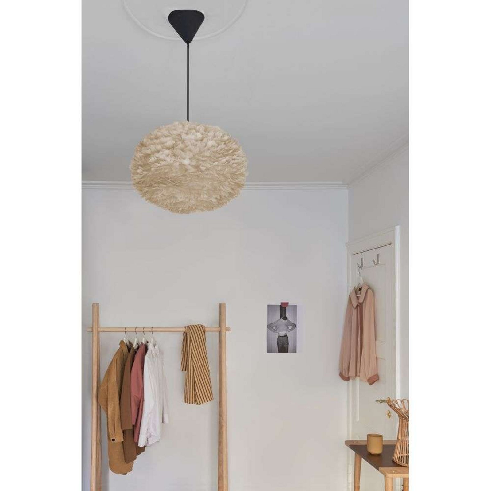 Eos Pendant Medium Light Brown/White - UMAGE