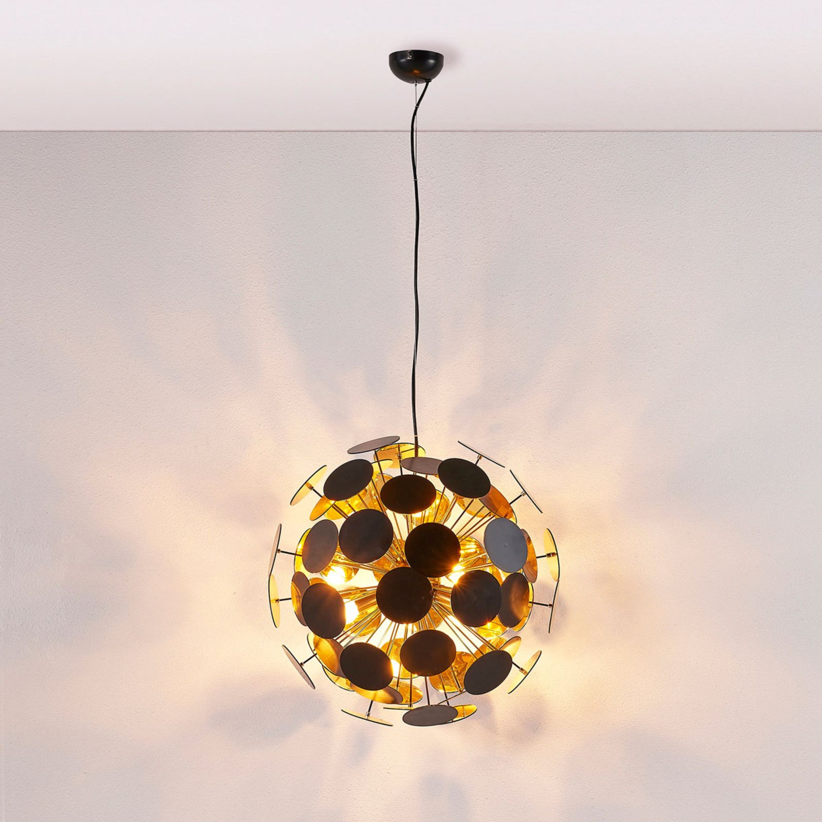 Kinan Závěsné Světlo Black/Gold - Lindby