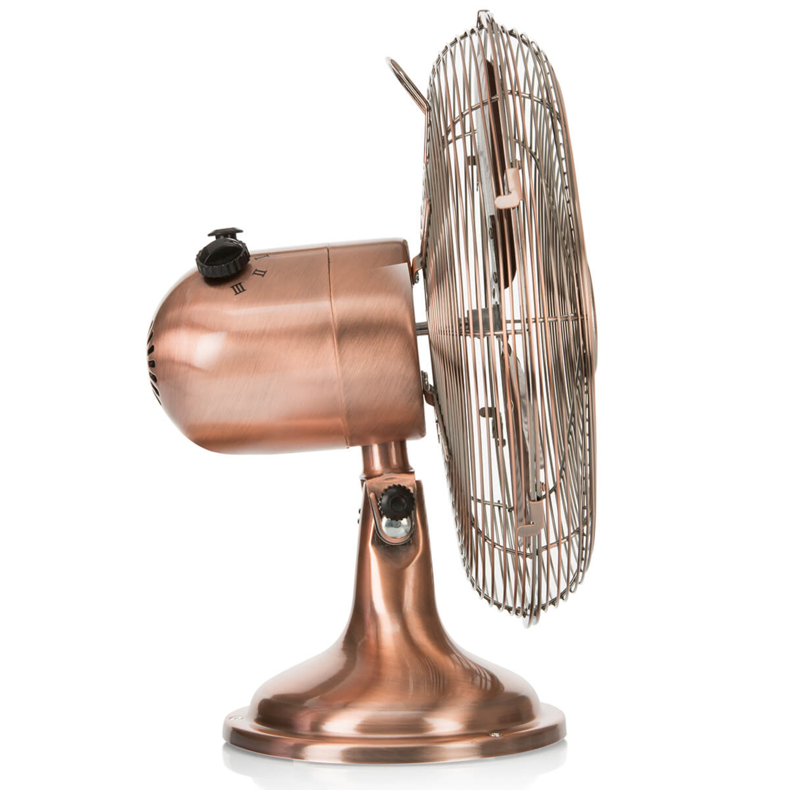 Lesklý měděný stolní ventilátor VE5970