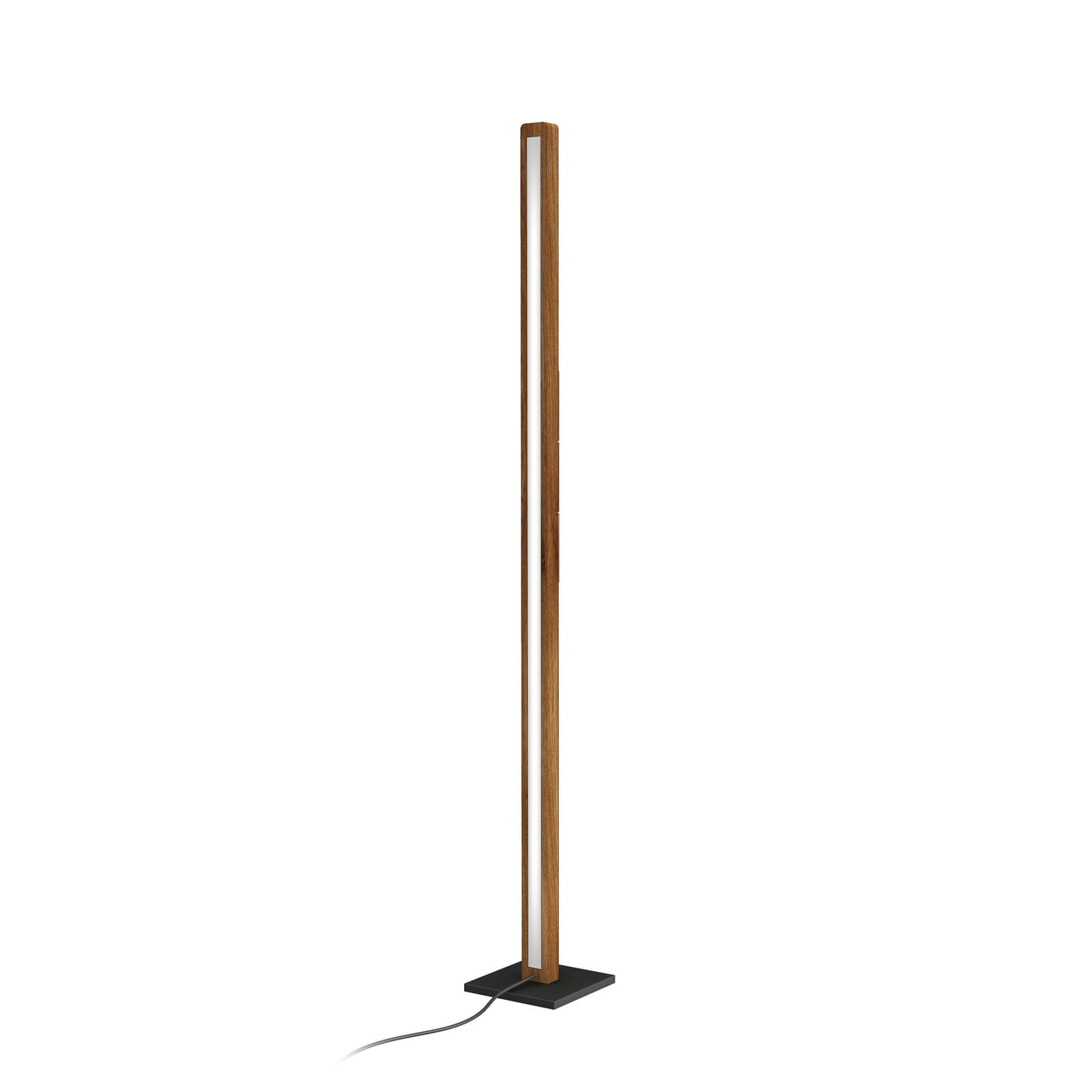 HerzBlut Lampadar LED Lana del nero lemn dimabil - Camera de zi / sufragerie - modern - negru stejar uns cu ulei