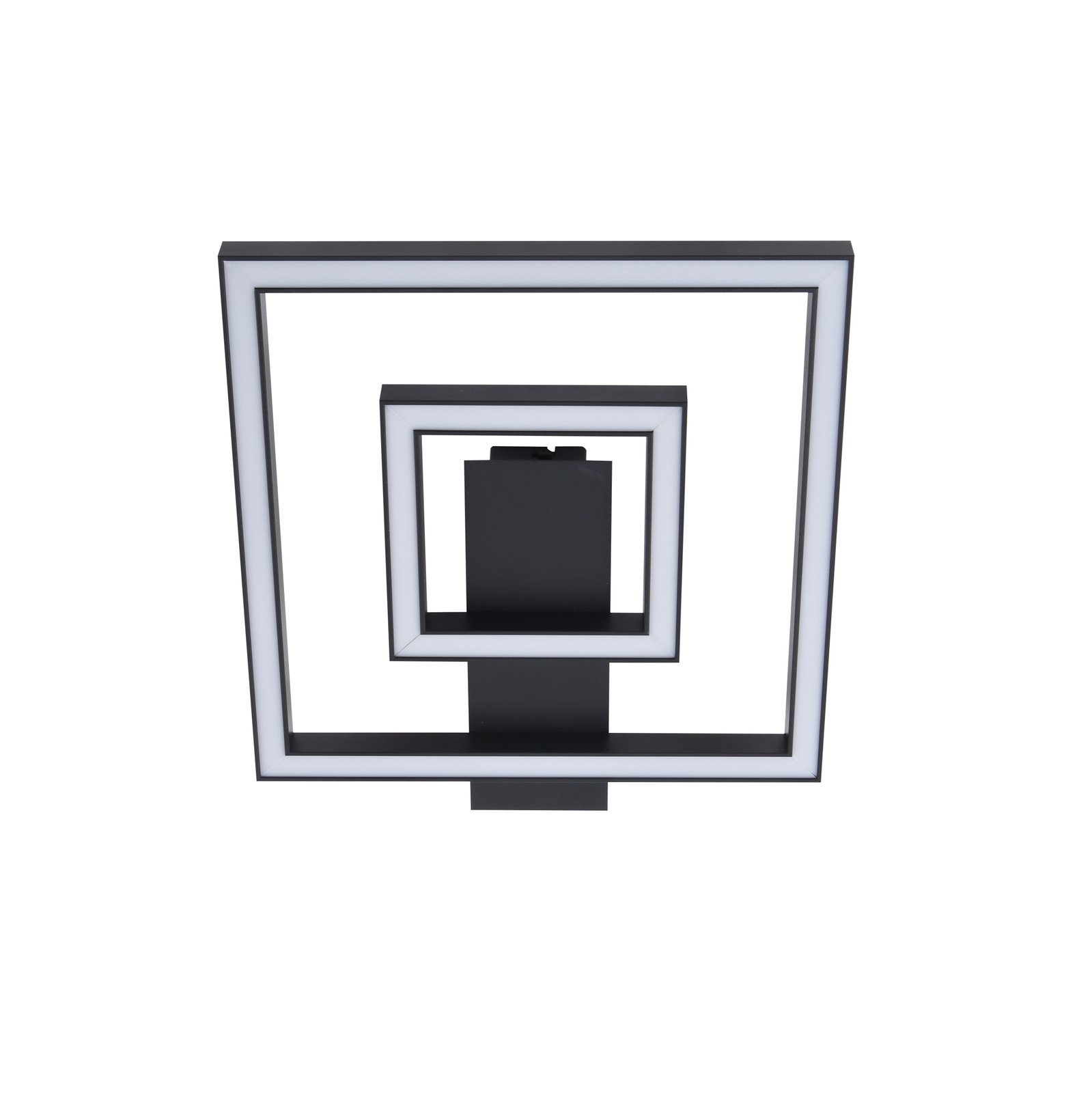 Plafón LED Lindby Madamo, negro, 30 cm, 3000K