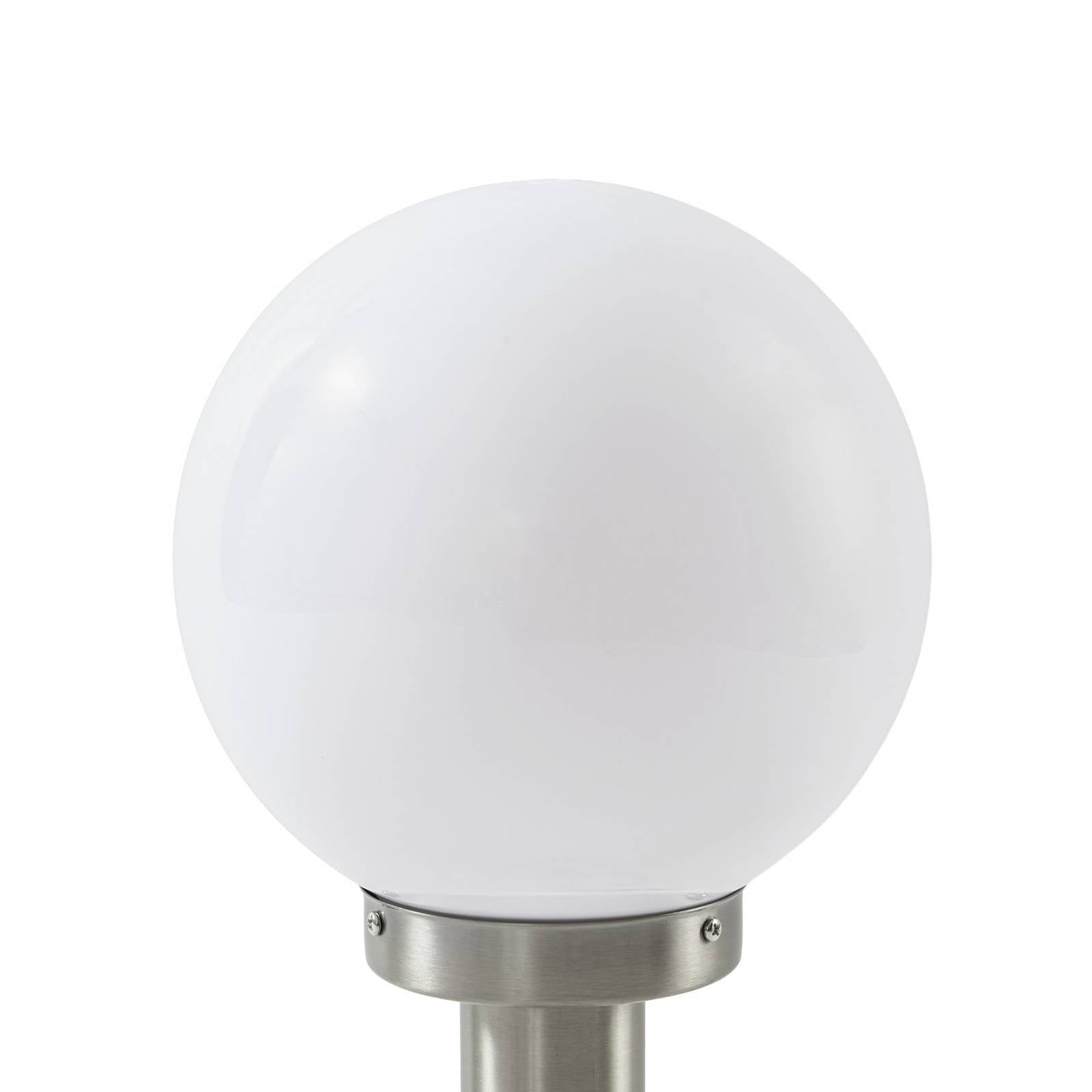 Lampa cokołowa Lindby Vedran, 45 cm, stal nierdzewna, czujnik