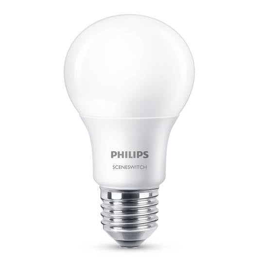 Philips SceneSwitch E27 8W Lampadina LED 2.700K opaca