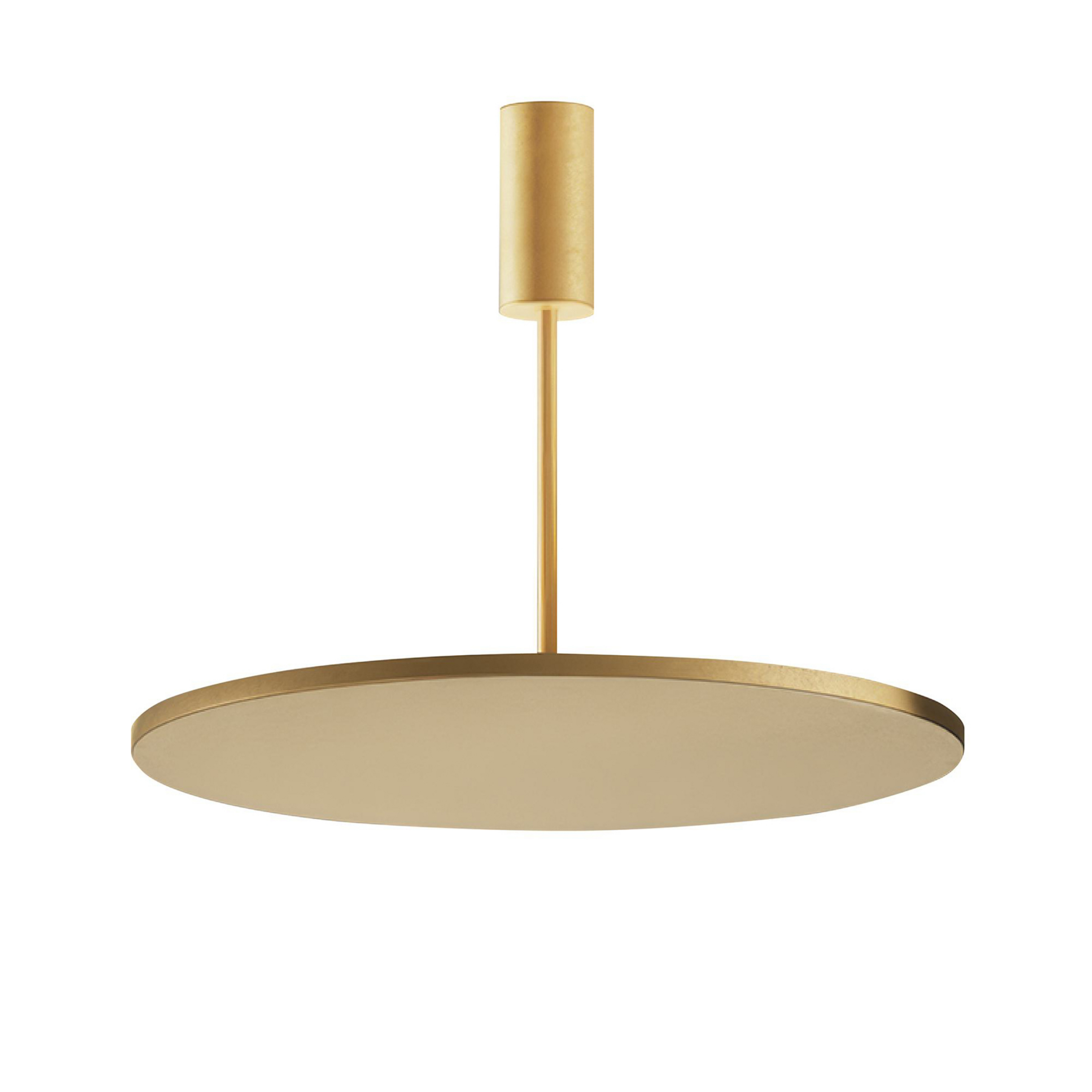 OLEV LED ceiling lamp FLUENTIS, gold, Ø 54 cm, metal 2,700 K