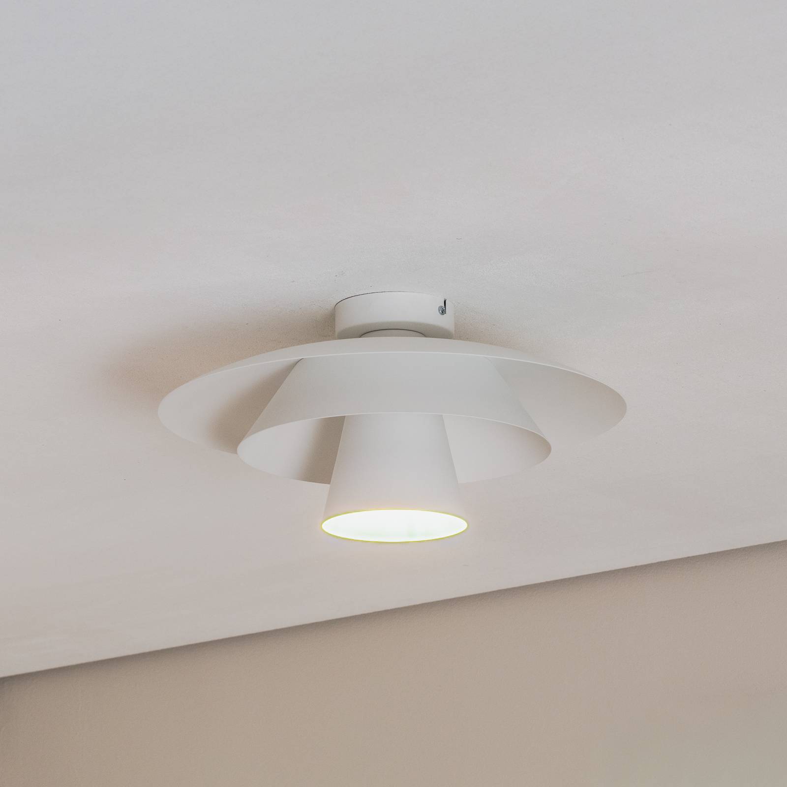 Deckenleuchte Plato, weiß, Metall, Ø 38 cm, E27 günstig online kaufen