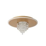 Deluge LED ceiling light, gold-coloured, Ø 32 cm, metal/acrylic