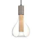 LZF Eris LED pendant lamp, glass, aluminium/beech