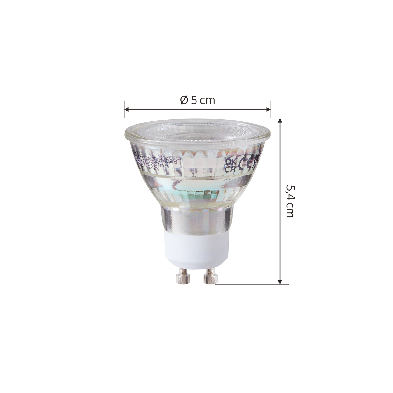 Arcchio LED GU10 4,7W 2700K 850lm set di 2 lampadine in vetro