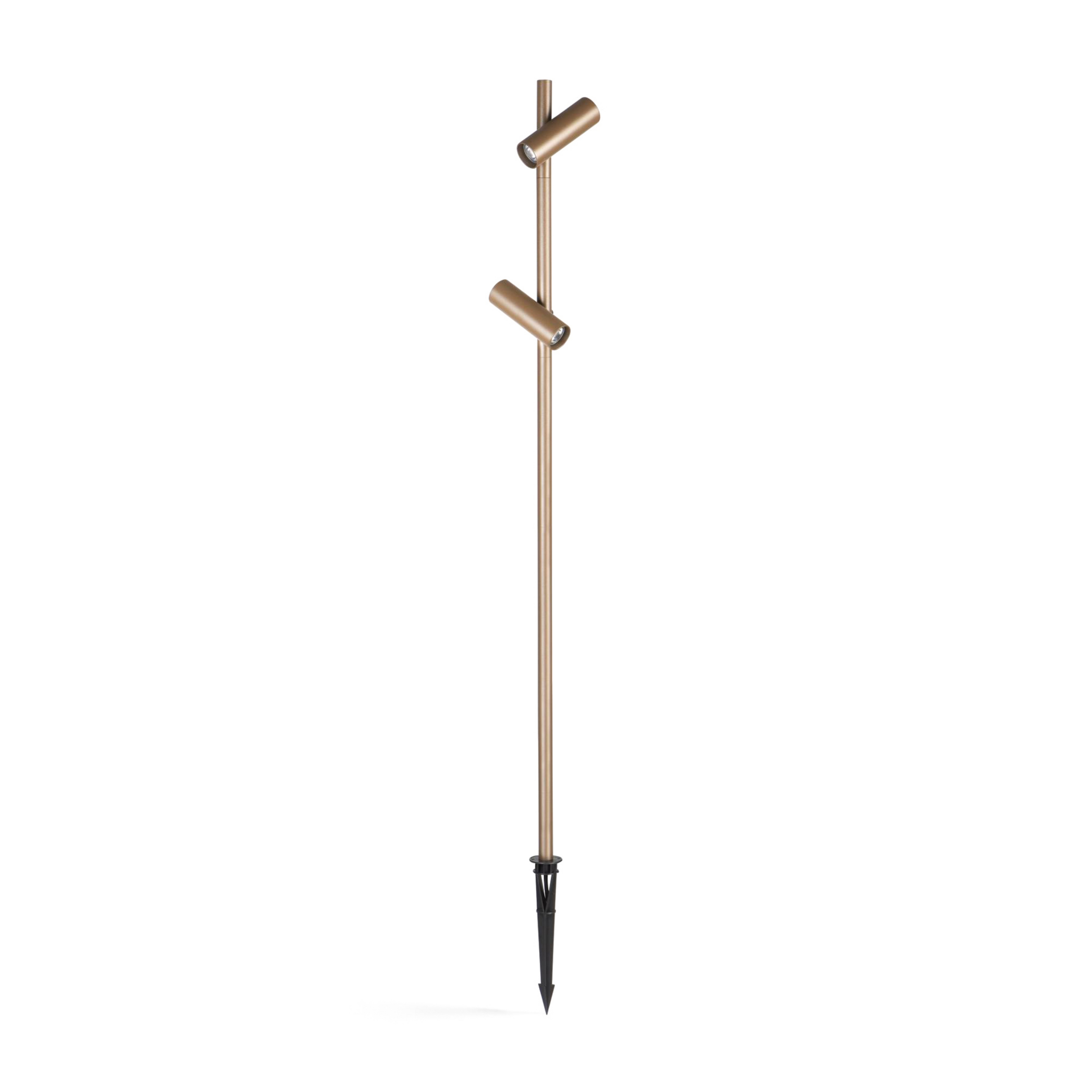 LEDS-C4 LED-Erdspießstrahler Juncus 2, 2.700 K, braun