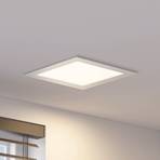 Prios LED recessed light Helina, silver, 22 cm, 24 W, dimmable