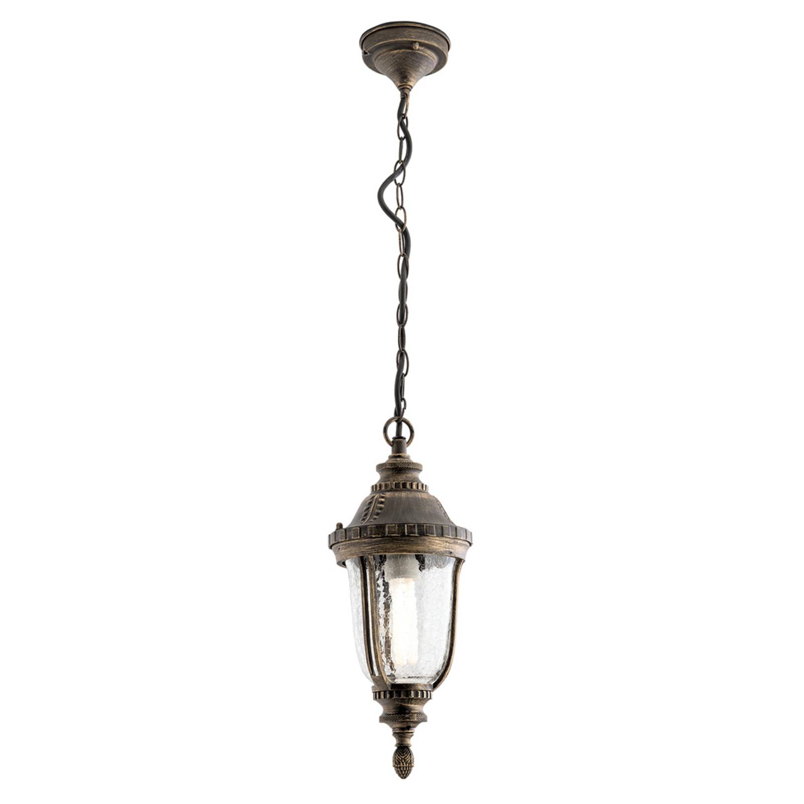 ORION Traditionelle Pendelleuchte Paula mit Strukturglas