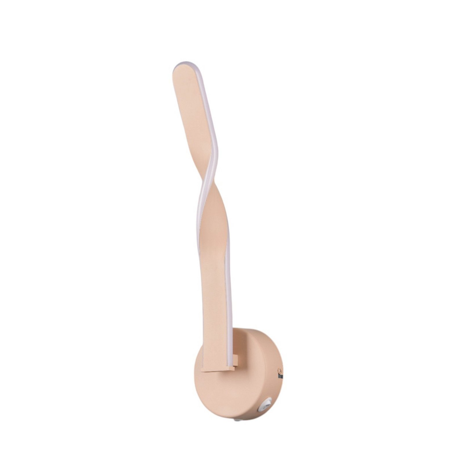 LED wall light Ginko, sand, metal, height 45.5 cm
