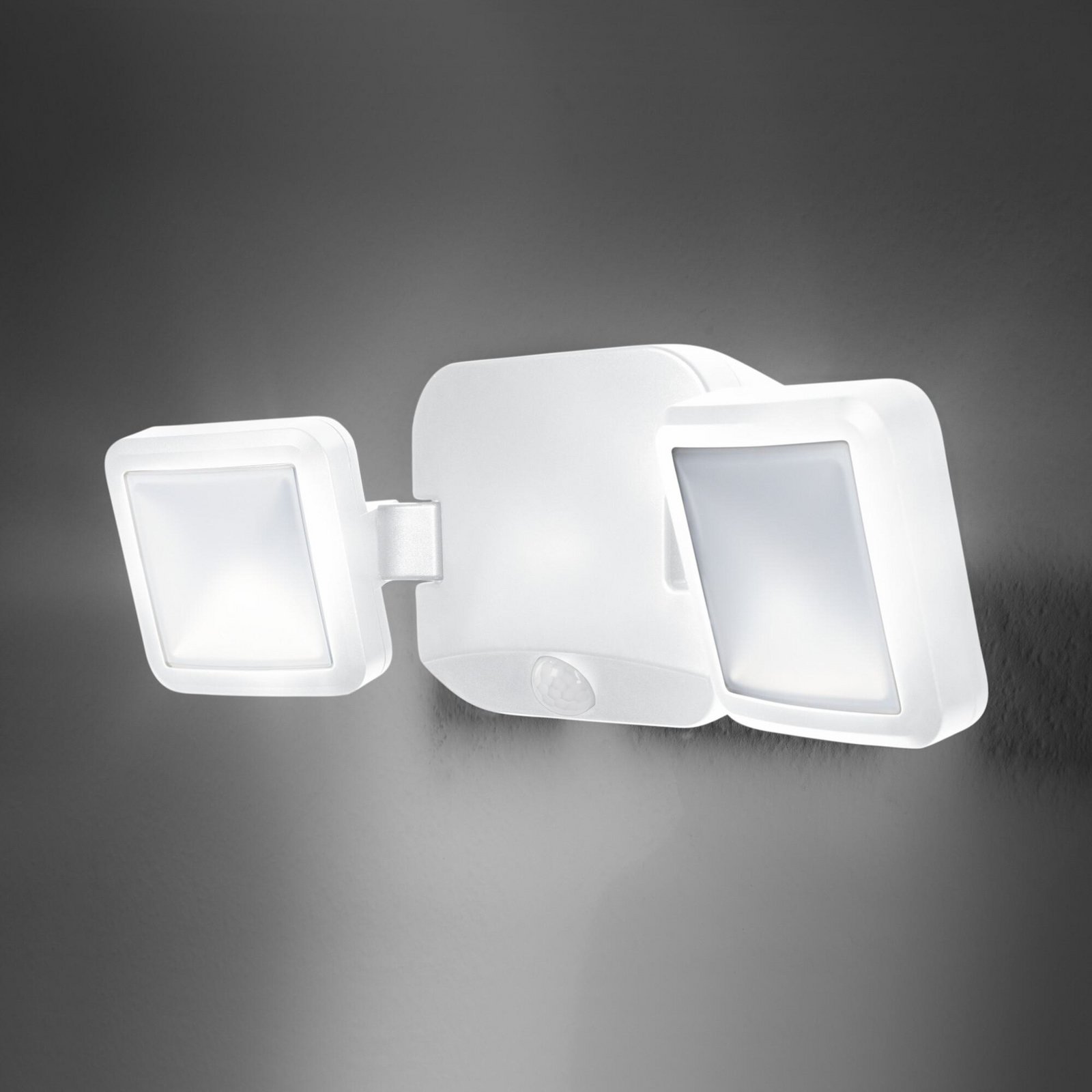 OSRAM LED-Außenwandstrahler DOUBLE, 2-flg., weiß, Batterie