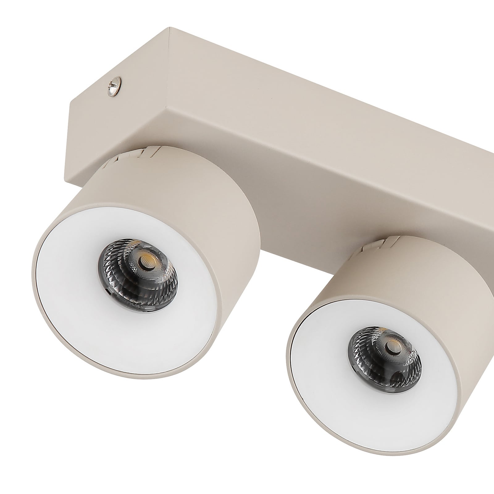 LED-downlight Rae, sandfarget, metall, 4 lyskilder, 46 cm LED-downlight Rae, sandfarget, metall, 4 lyskilder, 46 cm
