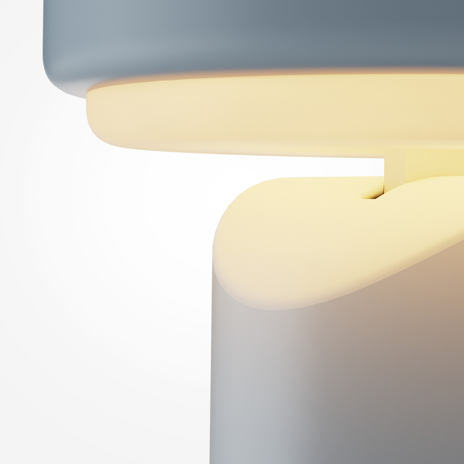 Maytoni Lampa de masă cu LED și baterie Topo albastru deschis înălțime 20 cm metal - Camera de zi / sufragerie - Modern