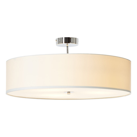 Textil-Deckenlampe Andria, 60 cm, weiß