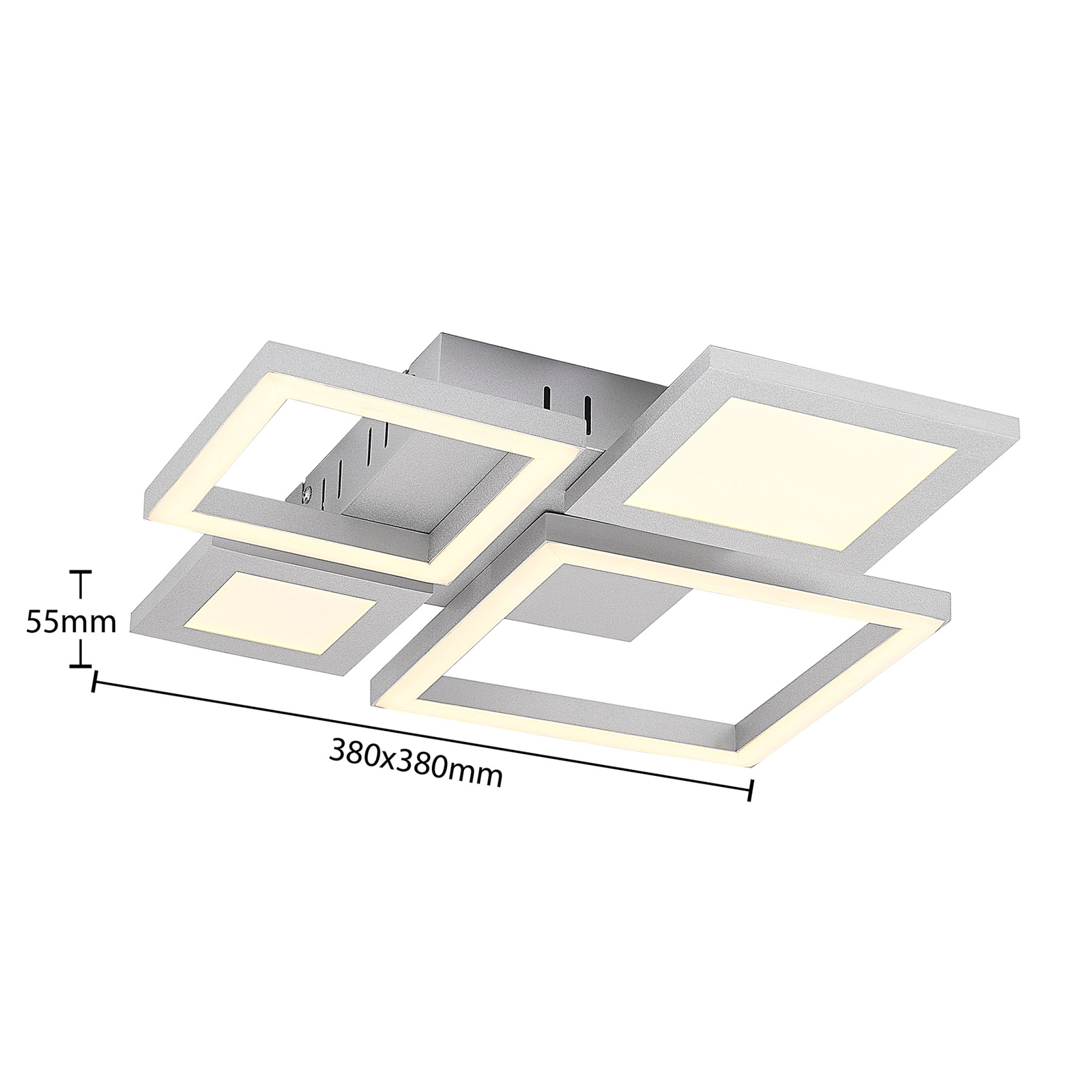 Lámpara de techo LED Narumi de Lucande CCT, 38 cm, blanca
