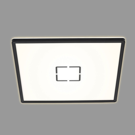 Plafonnier LED Free, 42 x 42 cm, noir