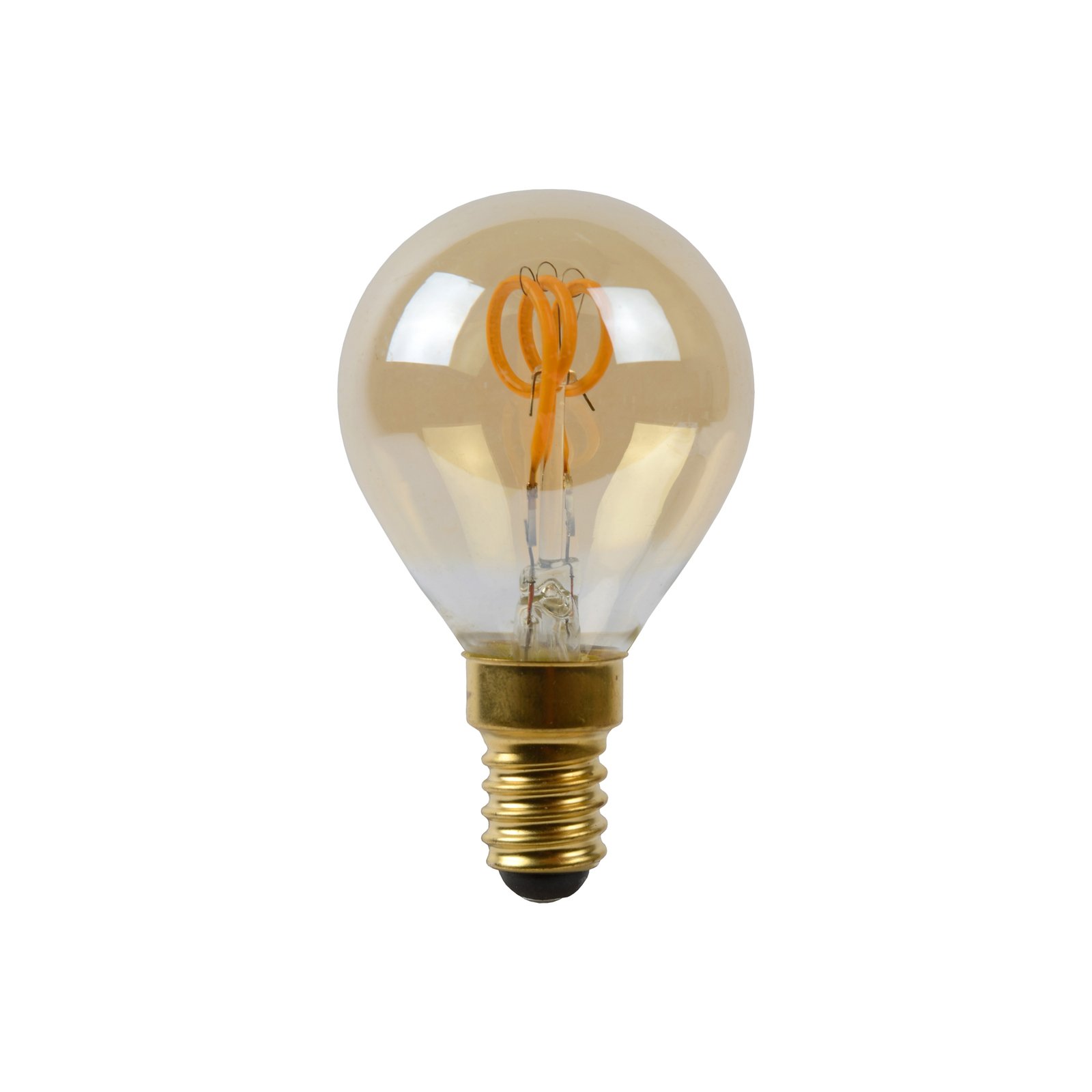 LED lamp E14 3W druppel amber 2.200K dimbaar