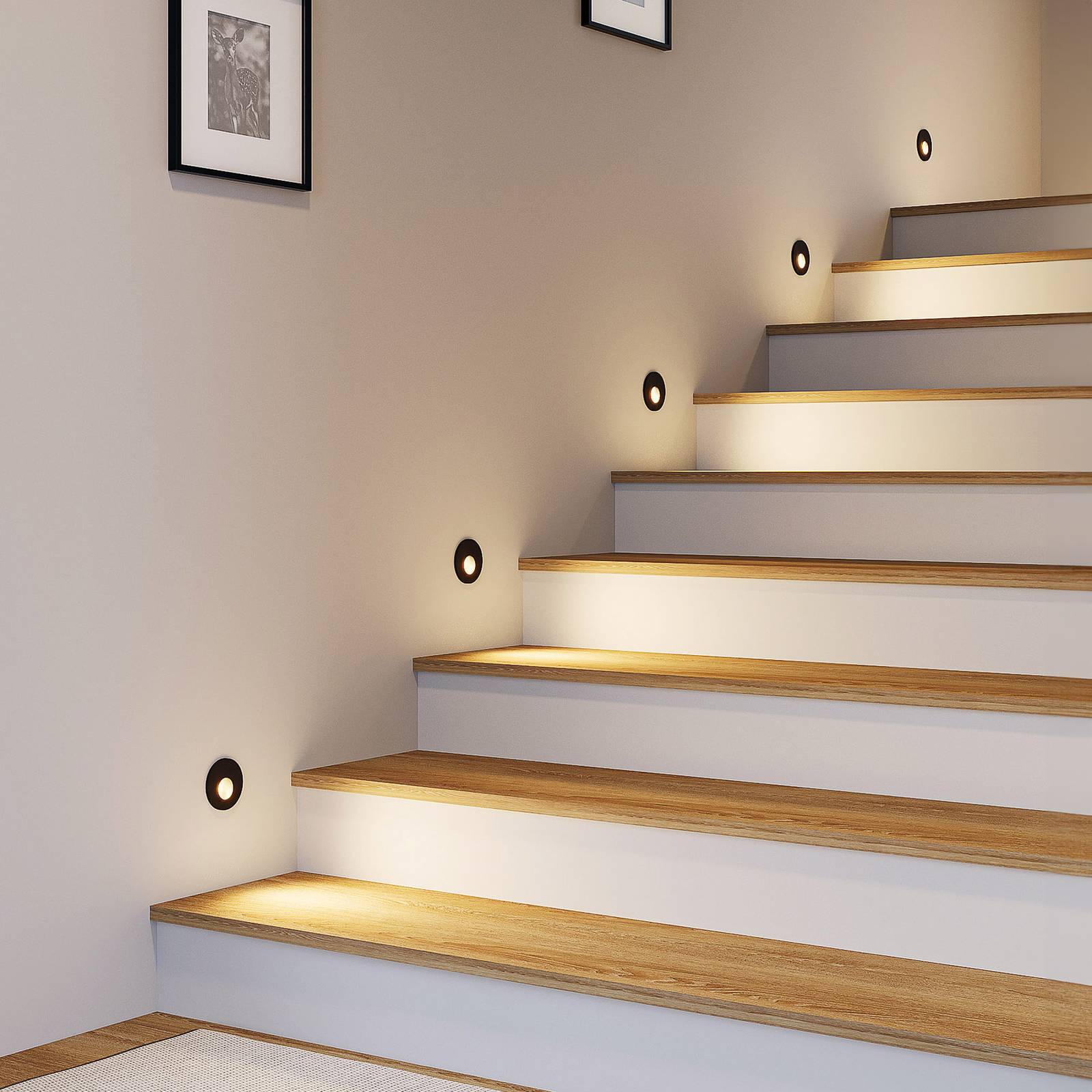 Lampa do zabudowy LED Molto Luce Wall 68R RD, aluminium, czarny, CCT