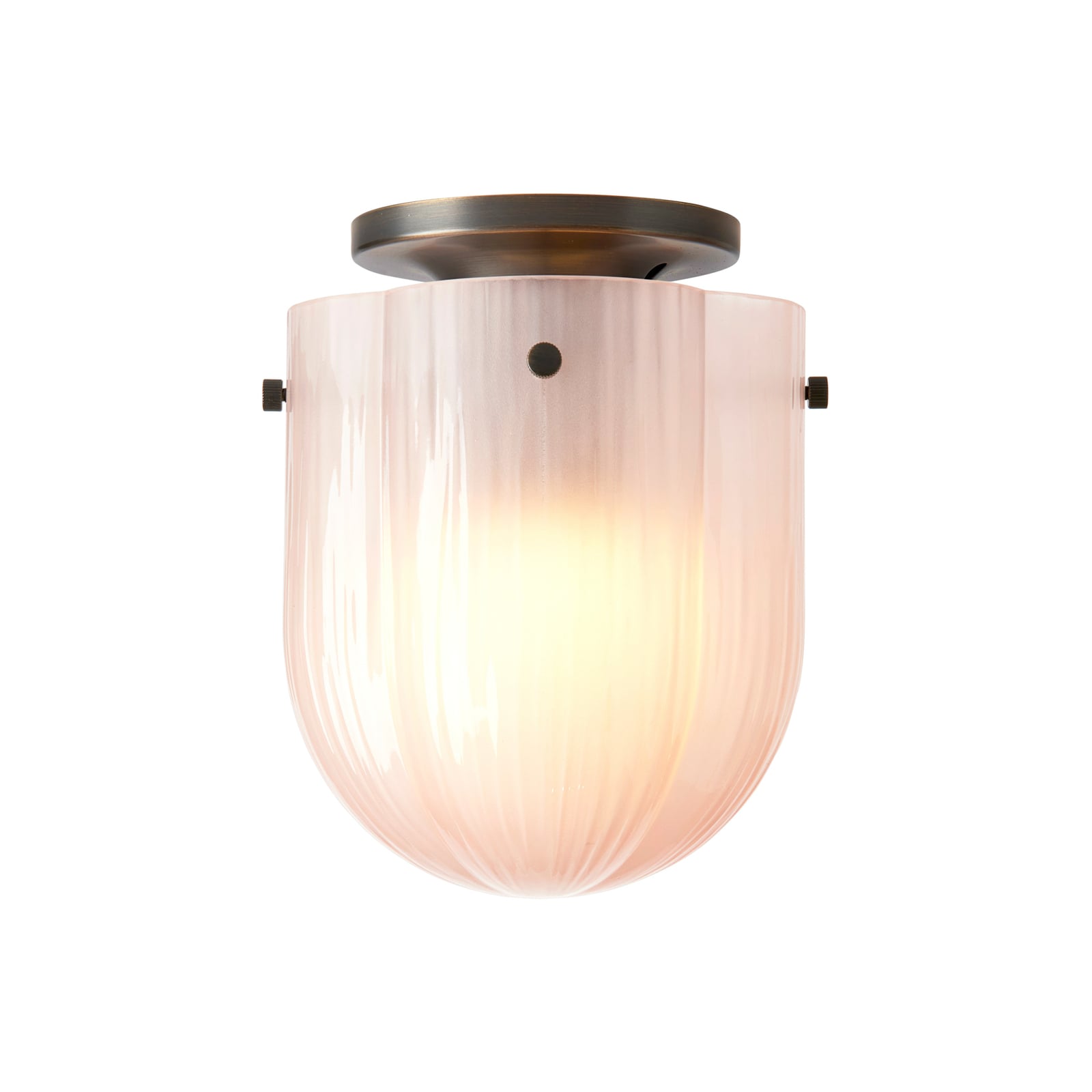 GUBI Deckenleuchte Seine, Messing antik, Glasschirm