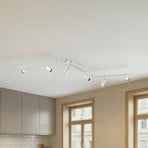 Lindby LED-loftlampe Eldrin, 6 lyskilder, spots, hvid