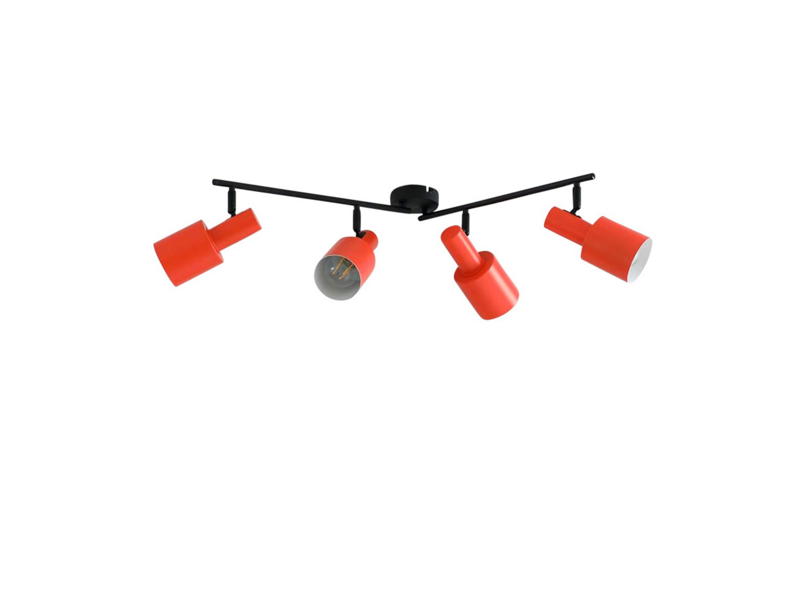 Ovelia 4 Ceiling Lamp Orange/Black - Lindby