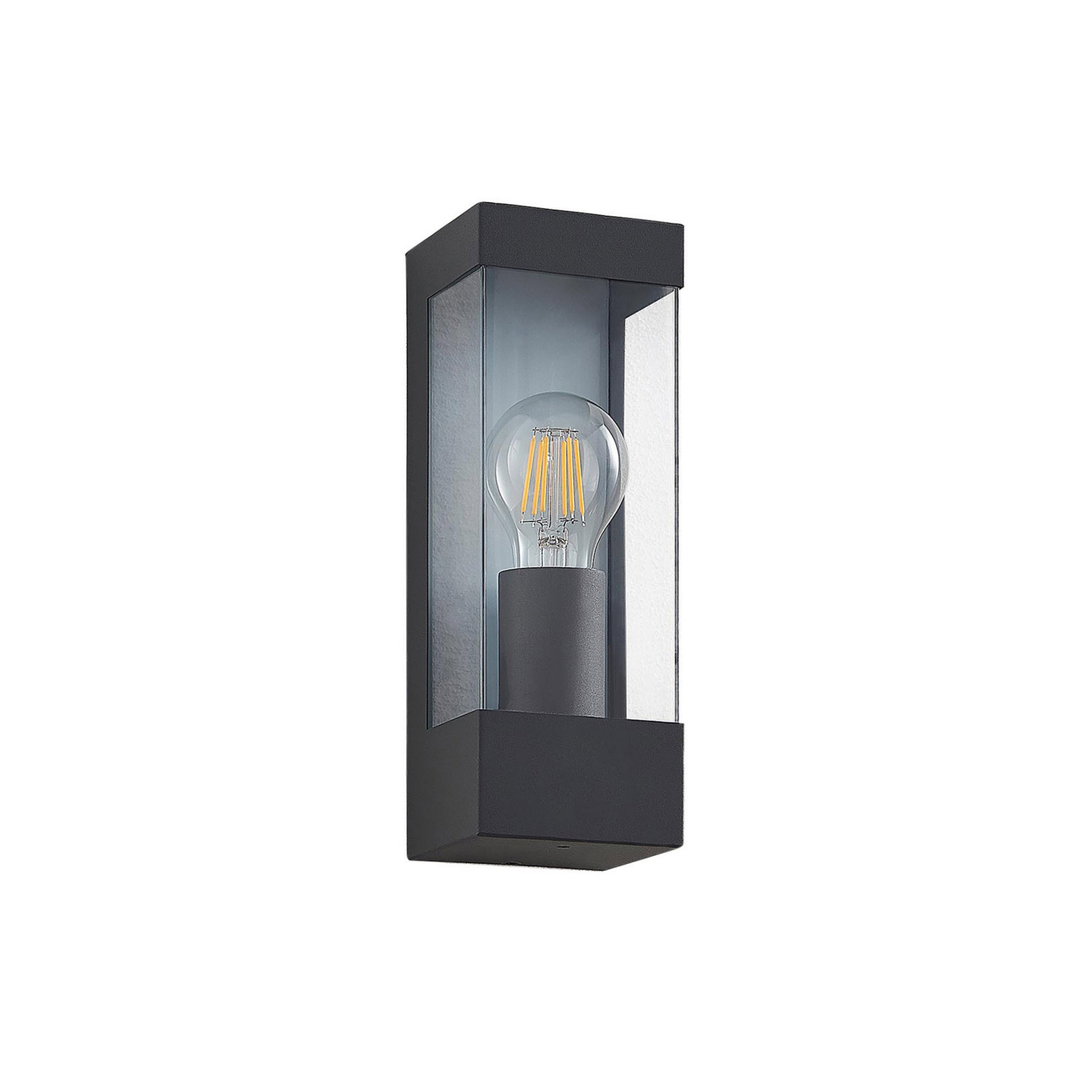 Tilian Applique Murale d'Extérieur Dark Grey/Clear - Lindby