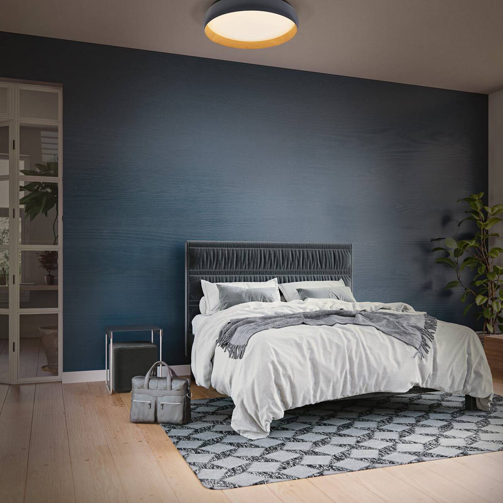 LEDVANCE Lampa sufitowa LED Orbis Livia Ø 43 cm, szara, metalowa