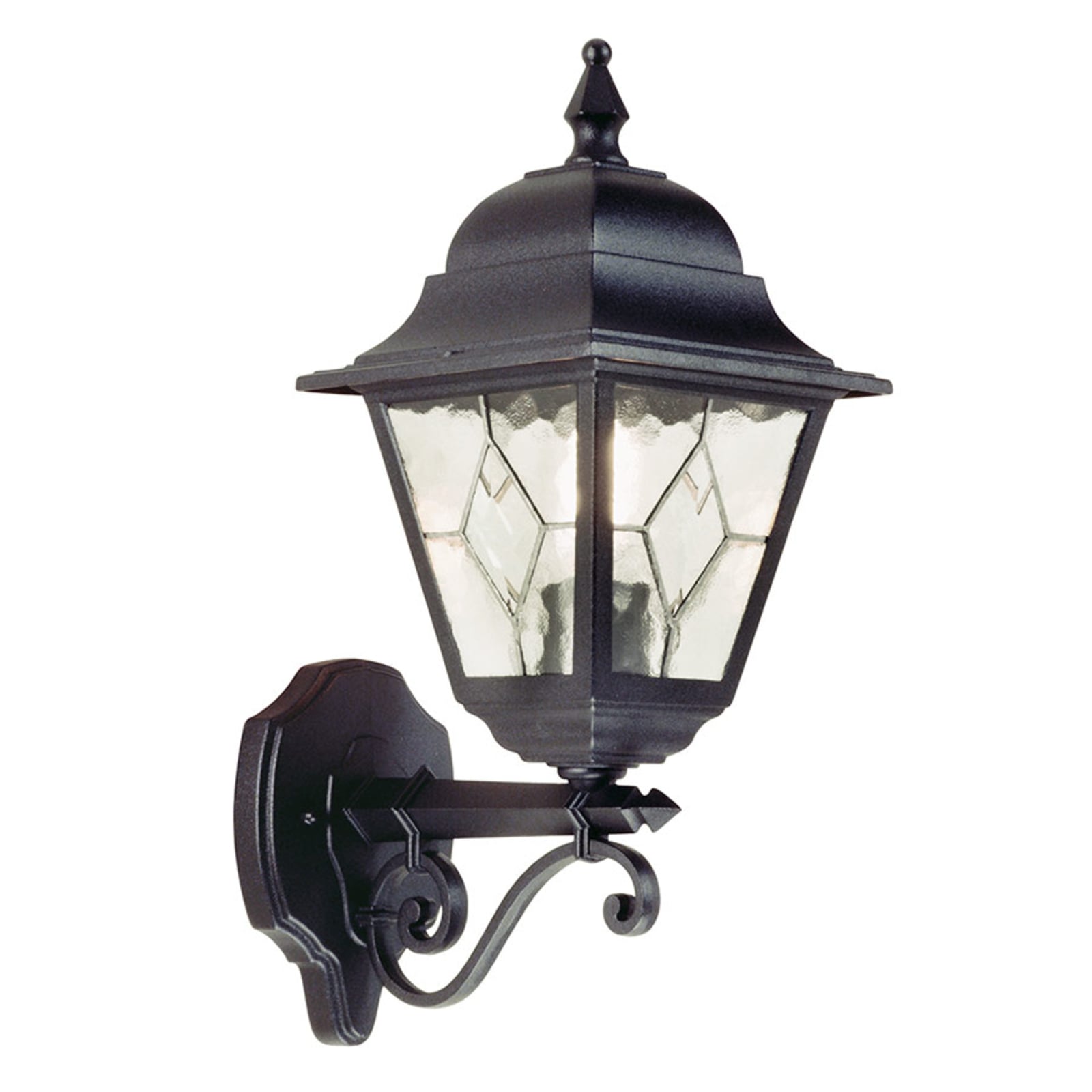 Elstead Norfolk NR1 outdoor wall lamp, metal, glass, E27, 100 W, energy efficiency: A++, W: 18.4 cm, H: 45 cm