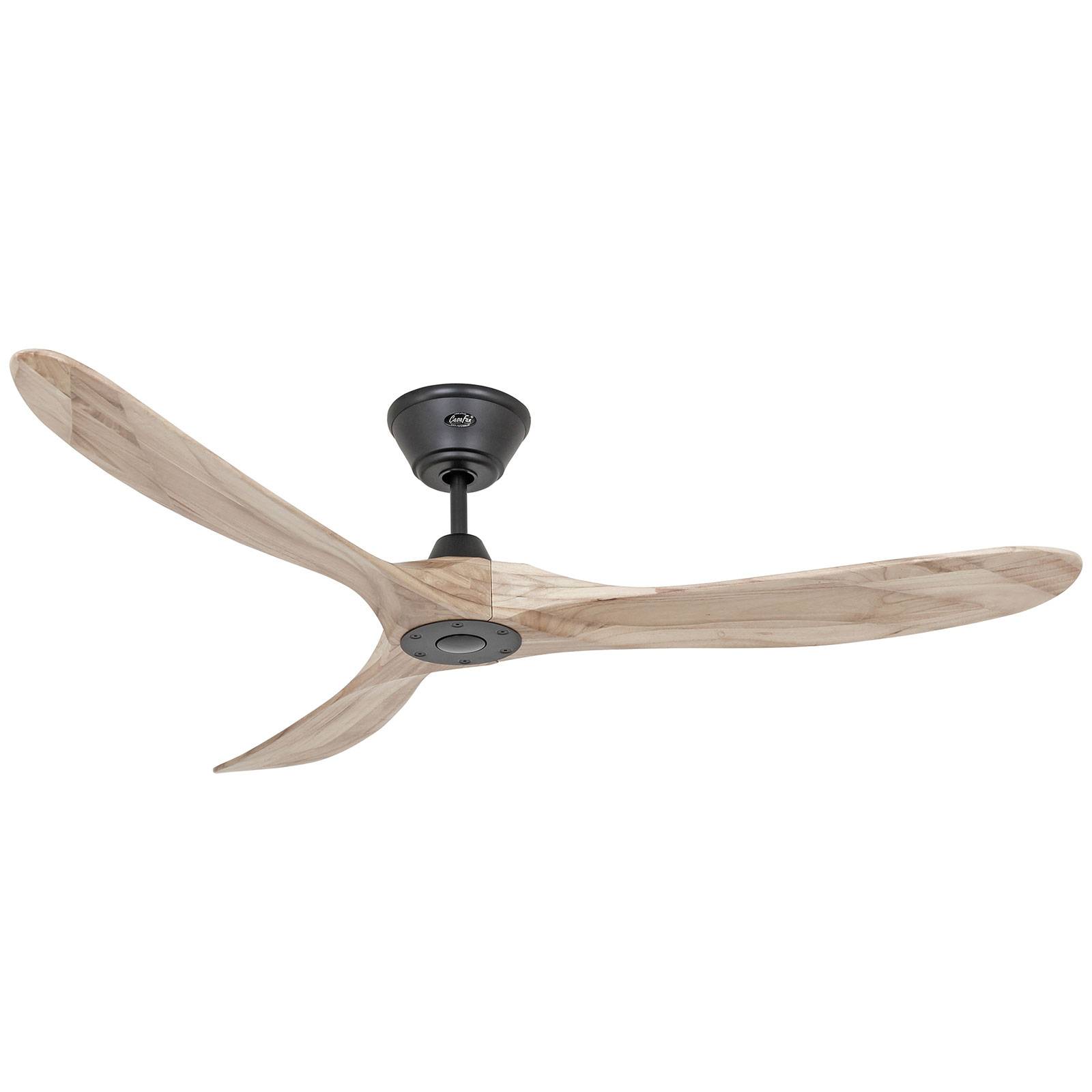 CasaFan ECO GENUINO 152 MS-NT Deckenventilator (Ø x H) 1520 mm x 285 mm Flügelfarbe Holz (hell) Gehäusefarbe (Details) Schwarz (matt)