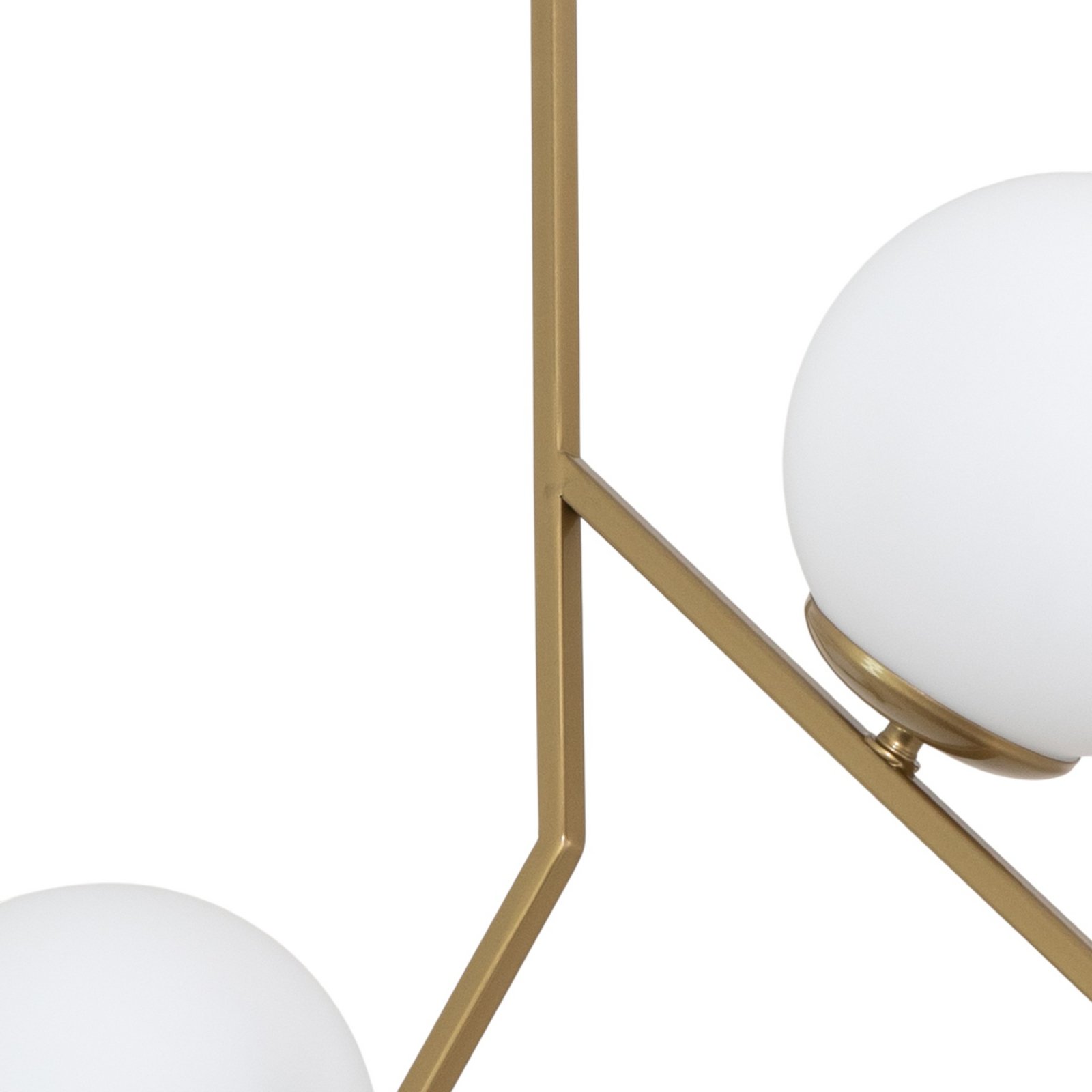 Dolunay pendant light, 43 cm long, 2-bulb, gold-coloured, E27